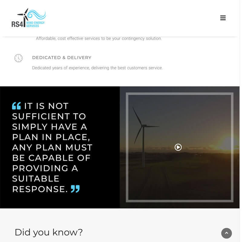 RS4 Wind Energy Services Image - Website by CM Web Solutions
