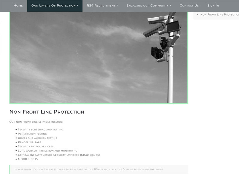 RS4 Security Project Case Study Site Image 2 - CM Web Solutions