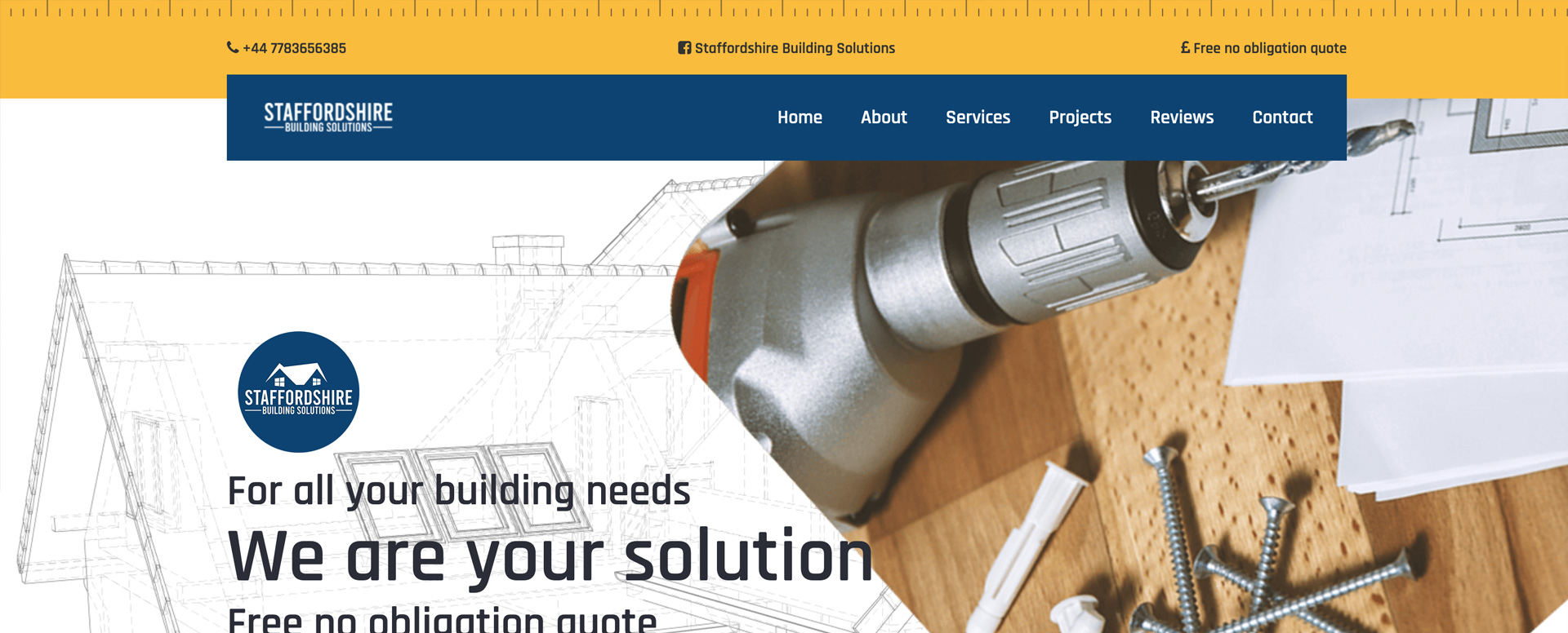 staffs-building-solutions.co.uk Homepage Image - Website by CM Web Solutions