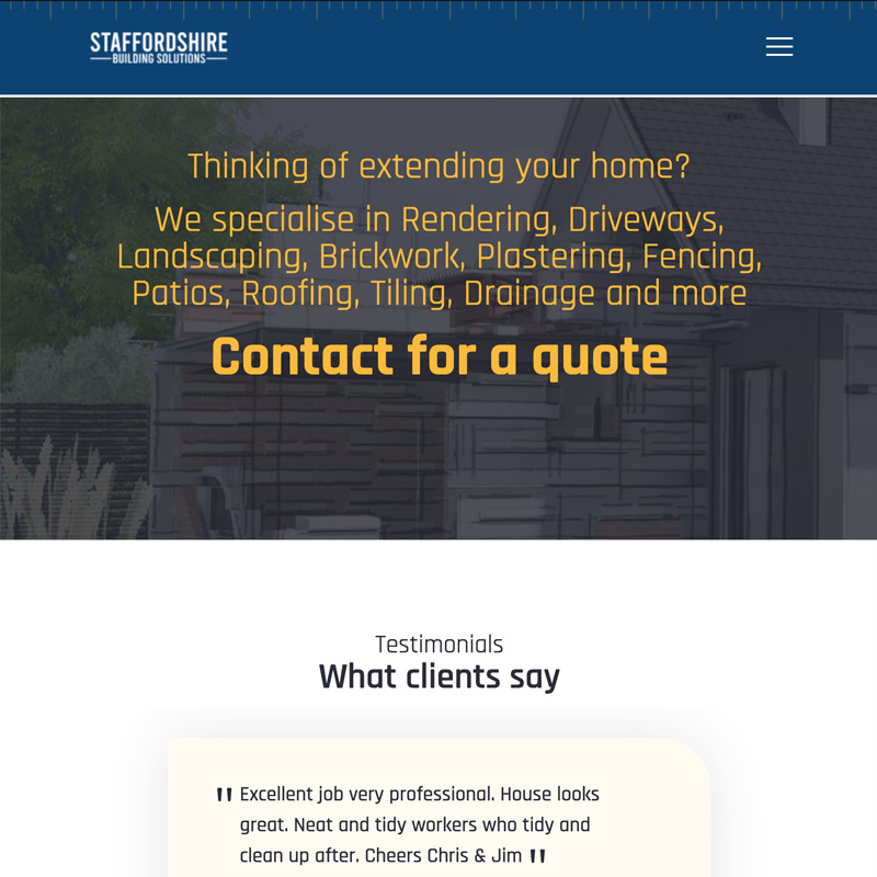 staffs-building-solutions.co.uk Contact Section Image - Website by CM Web Solutions